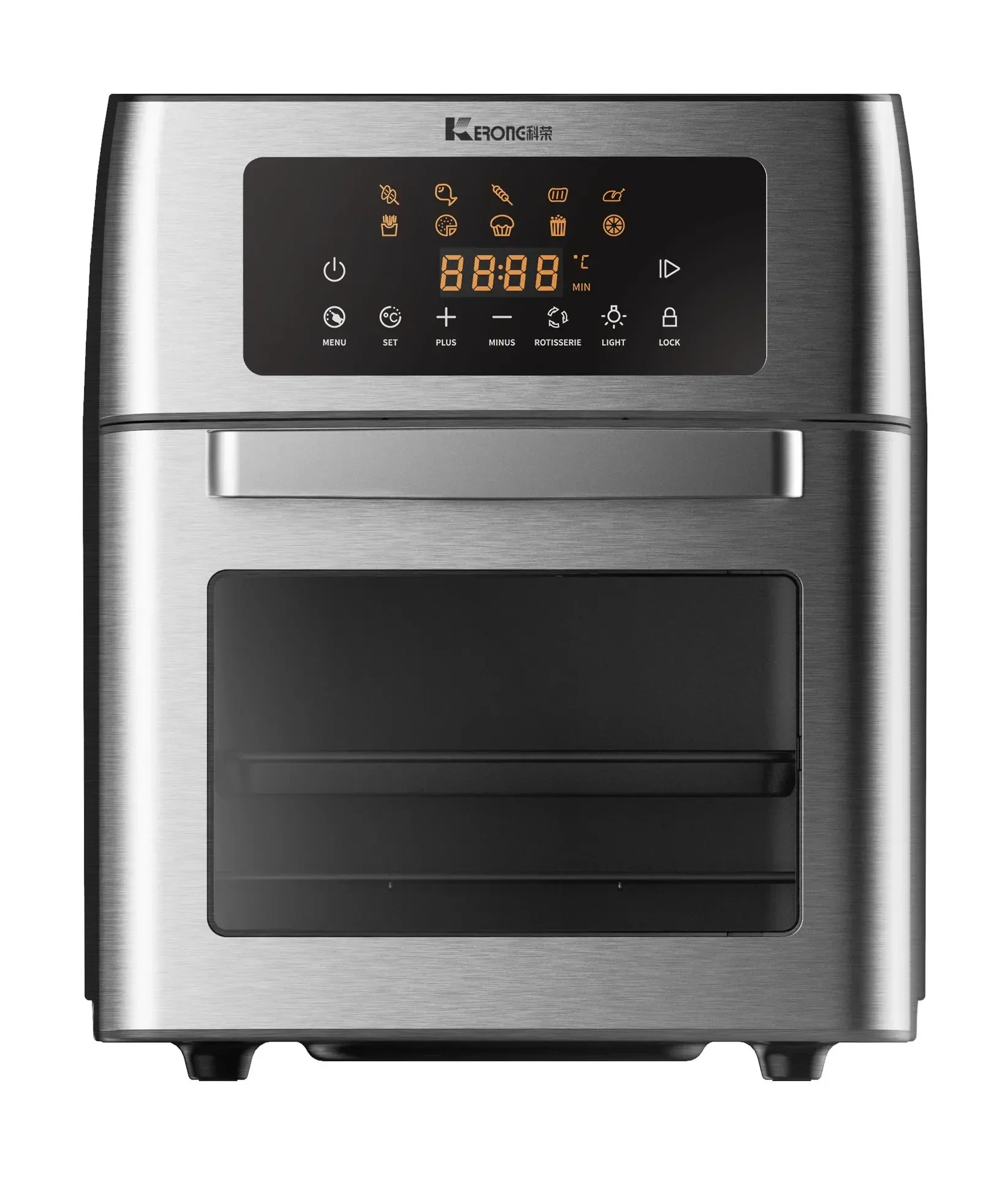 15.5Qt Air Fryer Rotisserie Oven, X-Large Family Size, Powerful 1800W, 4 Rack Positions,Temp Controls