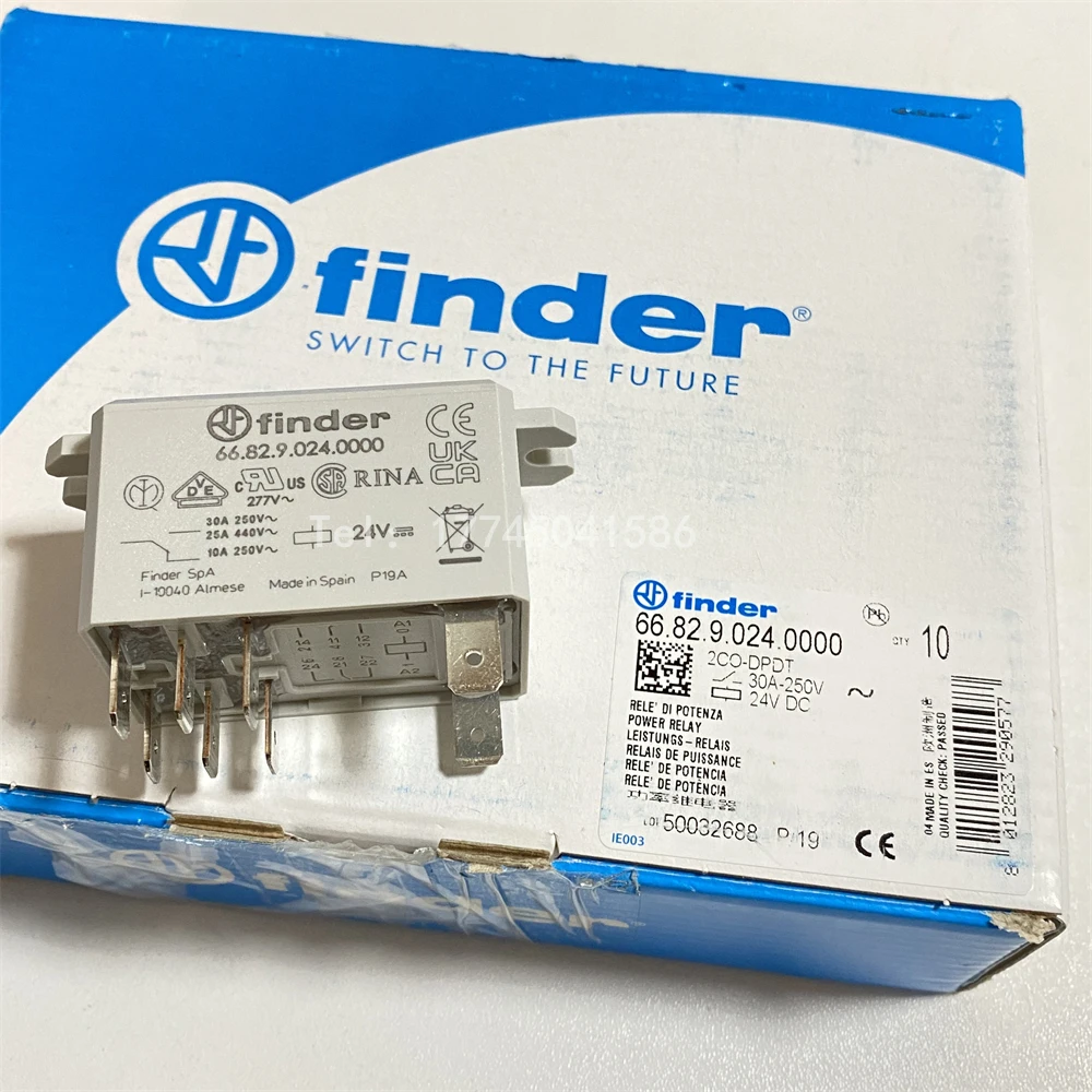 

66.82.9.024 Италия FINDER Электромагнитное реле 30А | 24 В постоянного тока, новый оригинальный