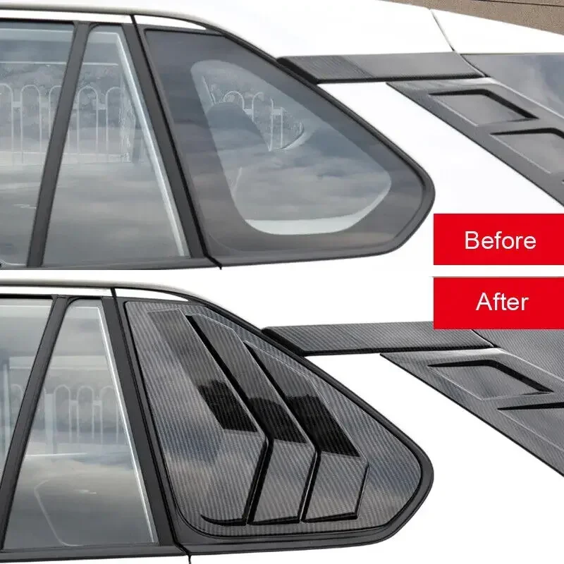 For Toyota RAV4 2019 2020 2021 2022 2023 Car Rear Window Louver Shutter Cover Side Vent Trim Sticker Scoop Exterior Accessories