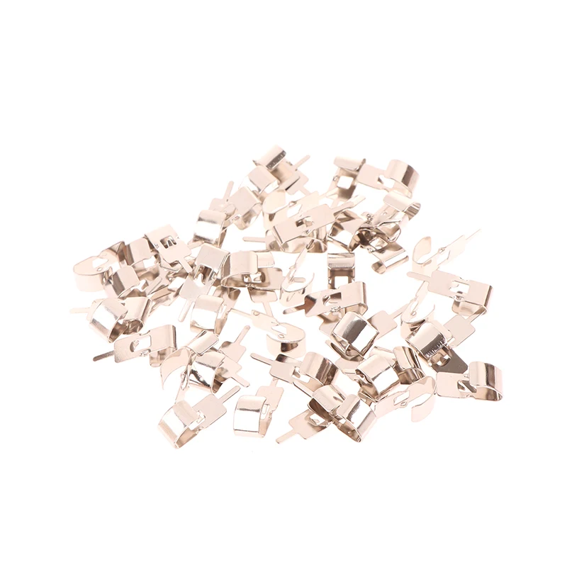 [New] 50PCS Spring Steel 18650 Battery Clip 18650 Battery Holder Battery Contact Battery Insert 2*0.7cm/0.78*0.27in