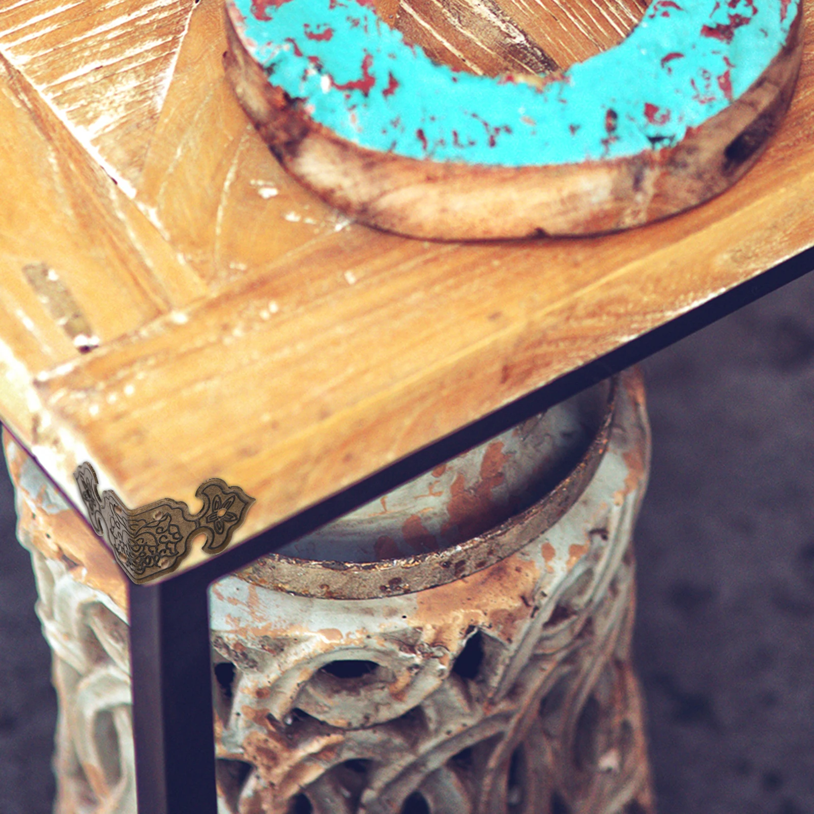 

10Pcs Retro Corner Protector Brass Box Guard for Case Furniture DIY Repair Decorative Vintage Style Wooden Box Safety