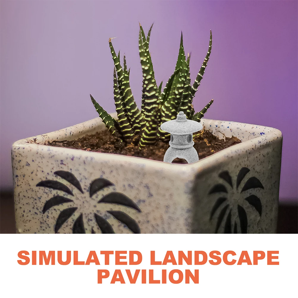 

4 Pcs Decor S stone Pavilion Mini Pagoda Statues Bonsai Underwater Decoration L Garden Fish Tank nament Statue Model