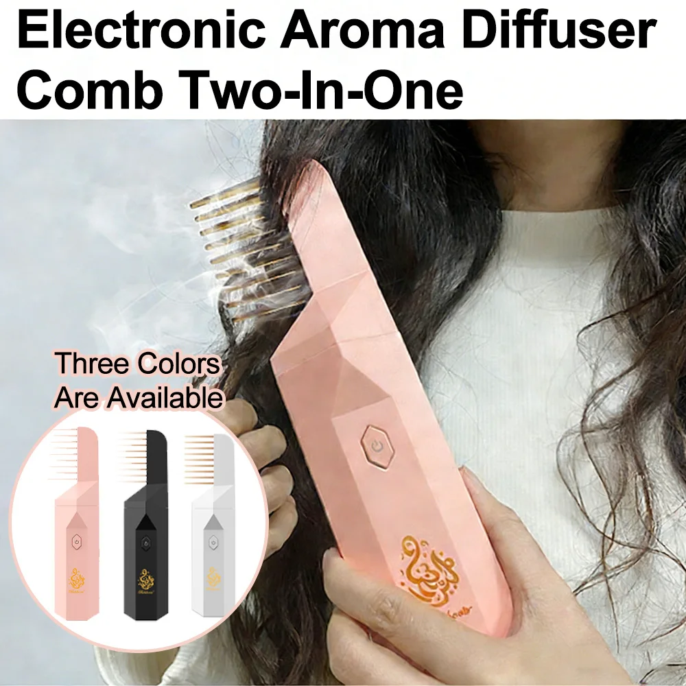 

Newest Electric USB Portable Incense Burner Muslim Aromatherapy Device Dukhoon Arabic Bakhoor Burner With Comb Set