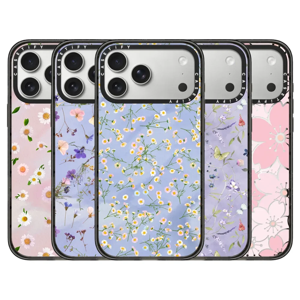 CASETiFY Fresh and Delicate Floral Series Magnetic Drop-proof Case for iPhone 13 14 15 16 17 Pro Max Air Plus Protect Cover