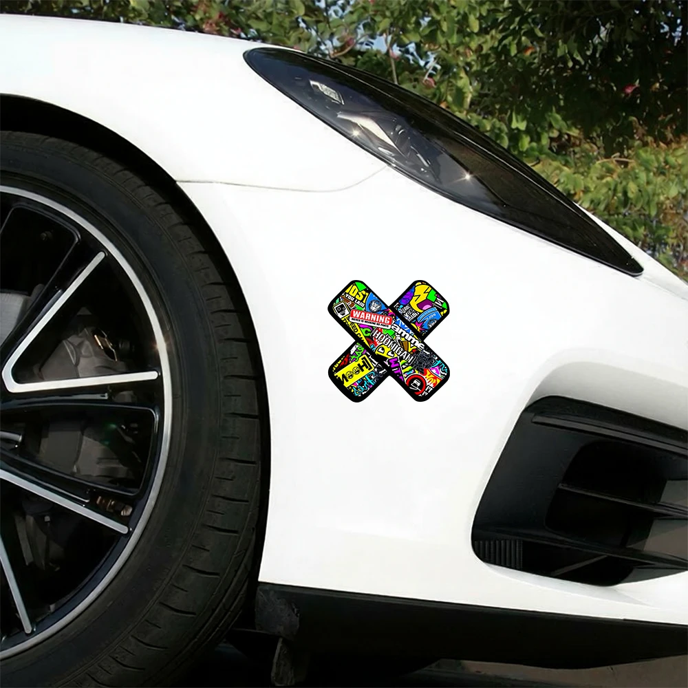 Multi-Size Creative Patch To Block Scratches Motorcycle Decals Graffitis Bandage Personalized Funny Decorative Car Body Stickers