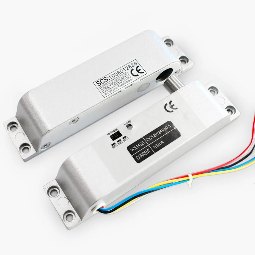 

DC12V NC/NO Электрический замок с засовом контроля доступа Электронный дверной врезной замок с задержкой времени для системы входа в ворота