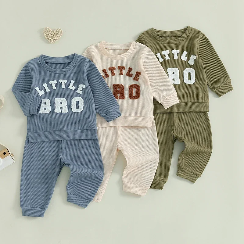 

Baby Clothes Set 2Pcs Letter Embroidered Sweatshirt Long Pants Suit Boys Outfits Baby Fall Clothing Toddler Cotton Outfit 0-3Y