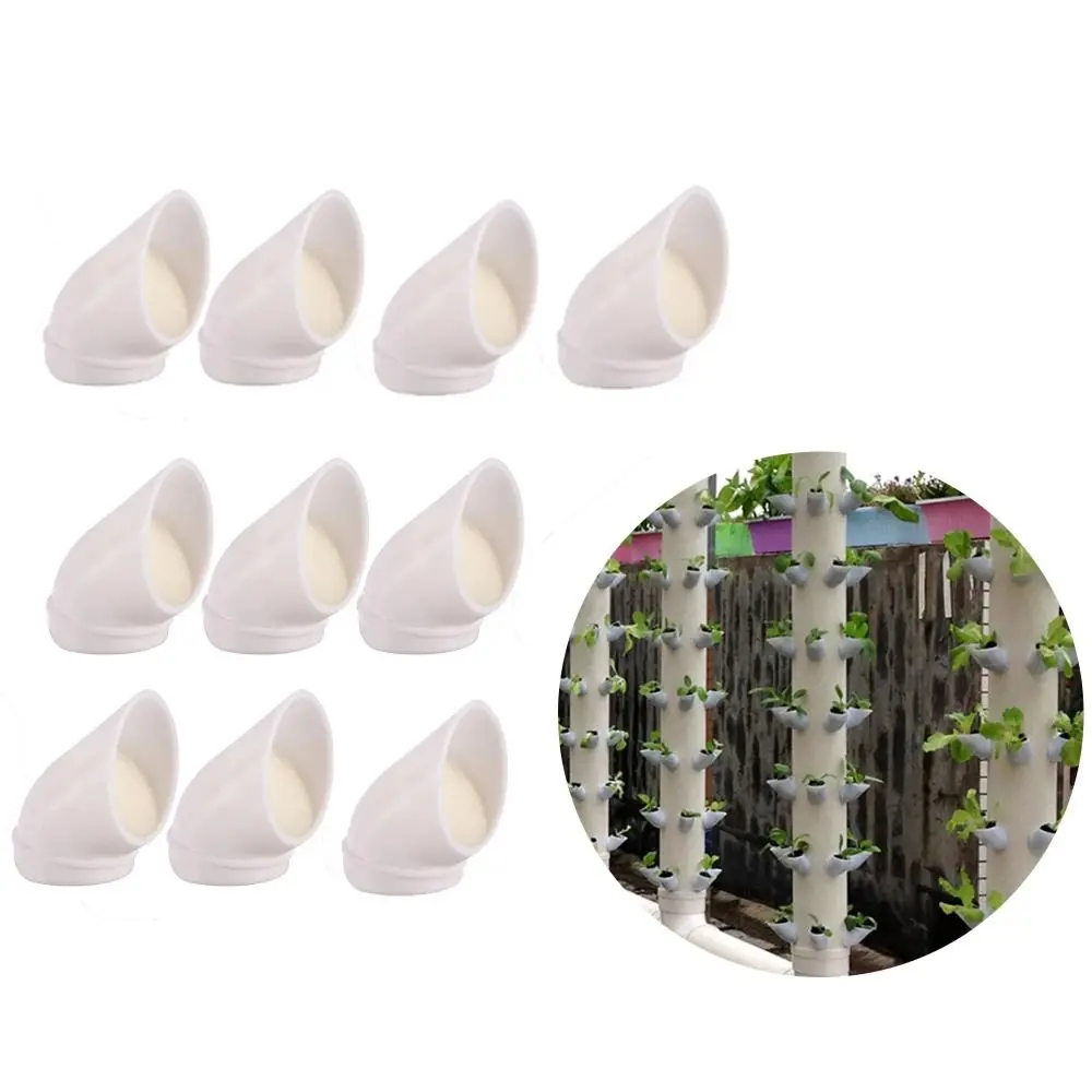 10Pcs New DIY Hydroponic Colonization Cups Indoor Vertical Tower Planting Tubes Multi-Tooth Drill Grow Sponge Plant Grow Pot Cup