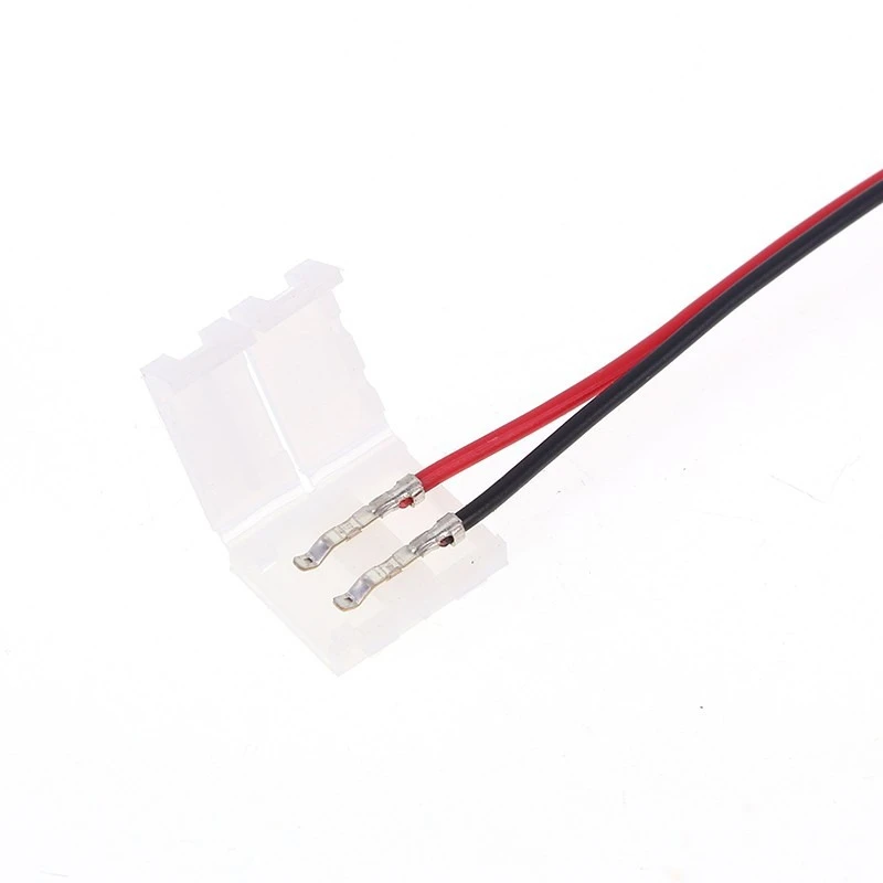3528 ライトストリップ 5050 モノクロシングルヘッド LED 高速端子 10 ミリメートルライトバーケーブル 8 ミリメートルはんだフリーコネクタ
