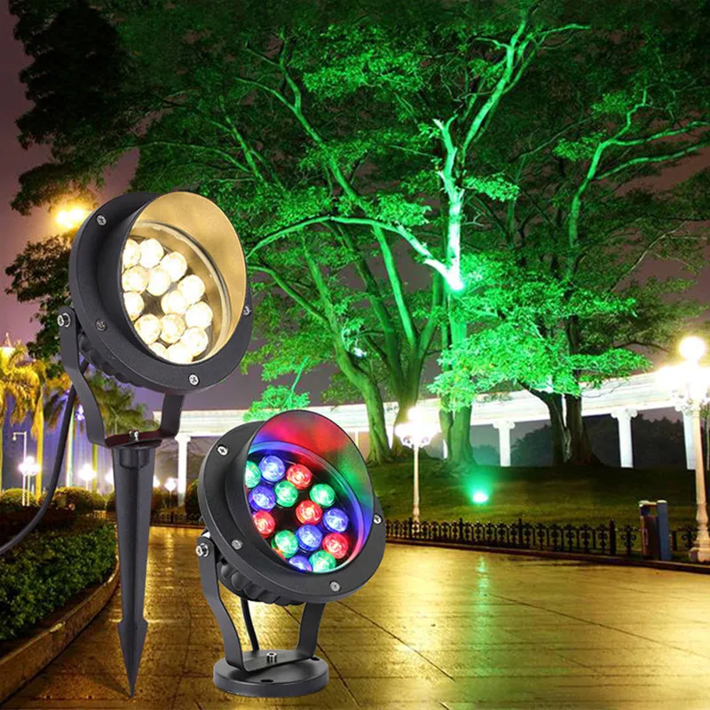 

Ground Stake Light Garden Led Lawn Lamp Spike Outdoor Gazebo Lighting Yard Garden Rgb Landscape Tree Lights AC220V 12W 18W 24W