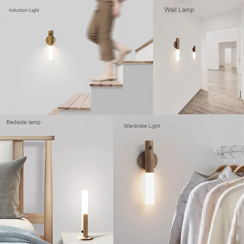 1/5/10 Pcs Led Lighting Lamps Intelligent Sensor Light Home Decor Rechargeable Lamp Bedside Table Battery Leds Bedroom Lights
