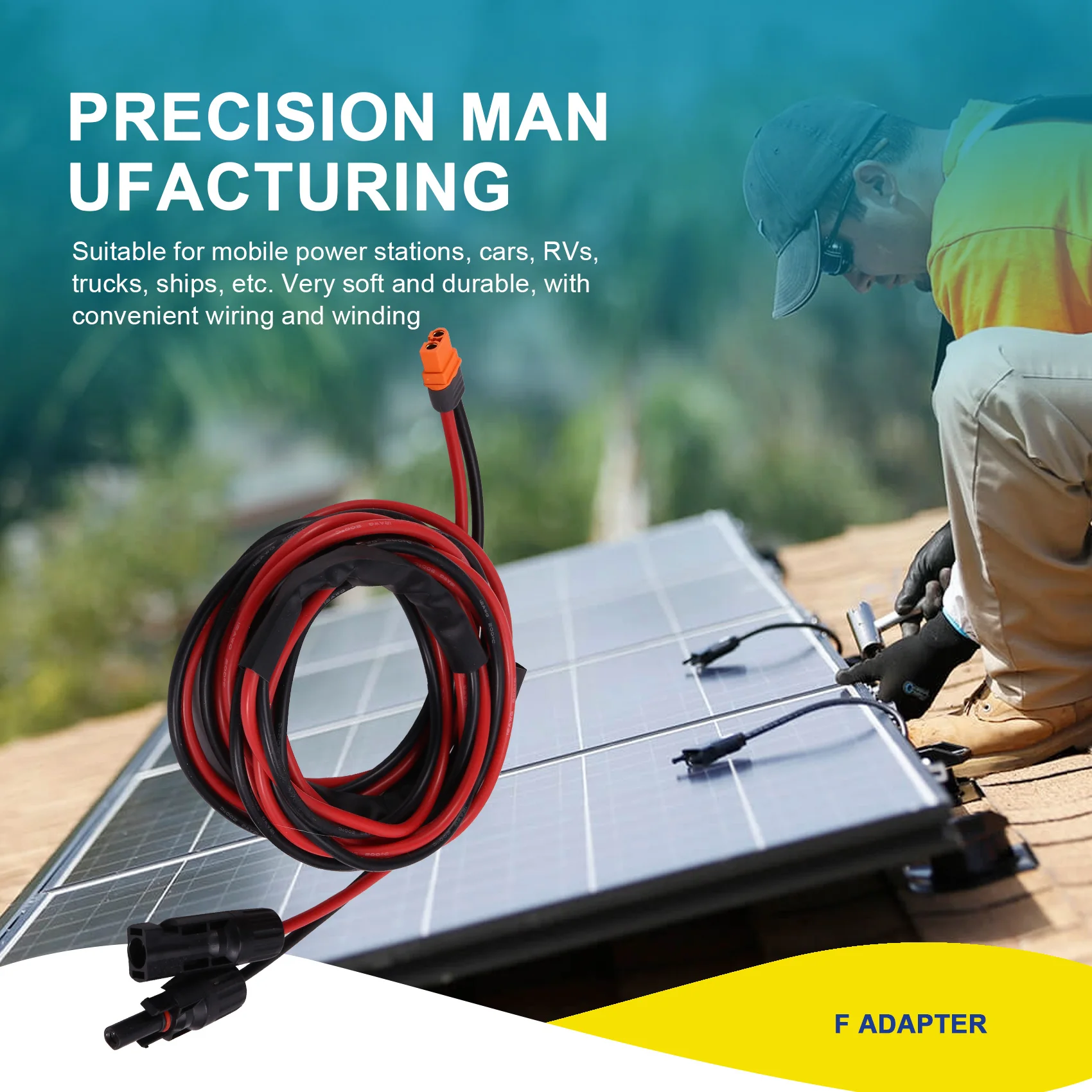 Cavo connettore solare Connettore solare Adattatore XT60I-F Cavo 12AWG Collegamento solare