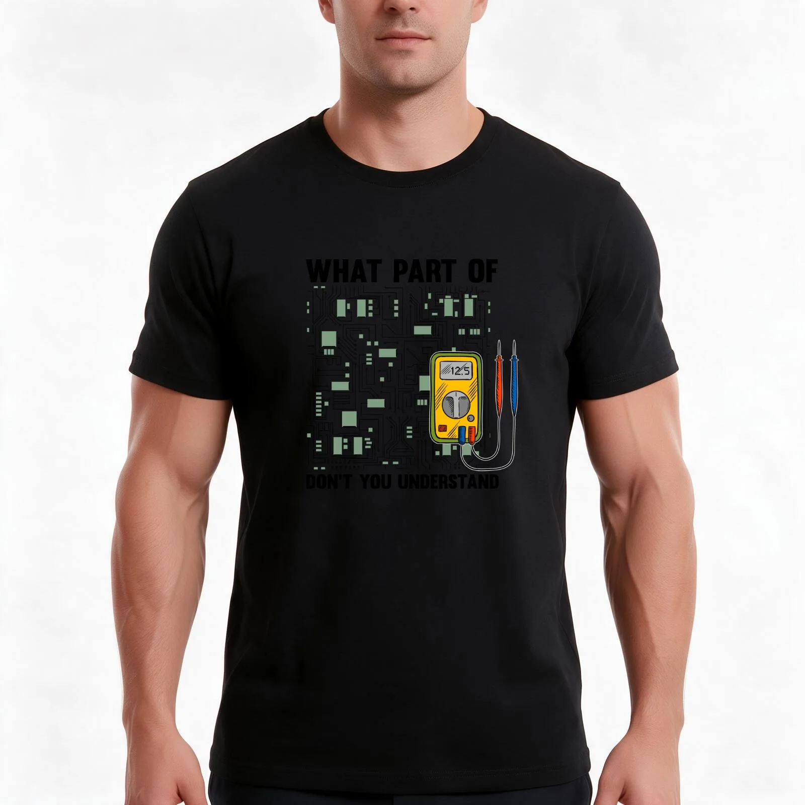 Hilarious Electrician Electronics Expert Professional Lover Humorous Electromechanical Electrotechnician Fan T-Shirt