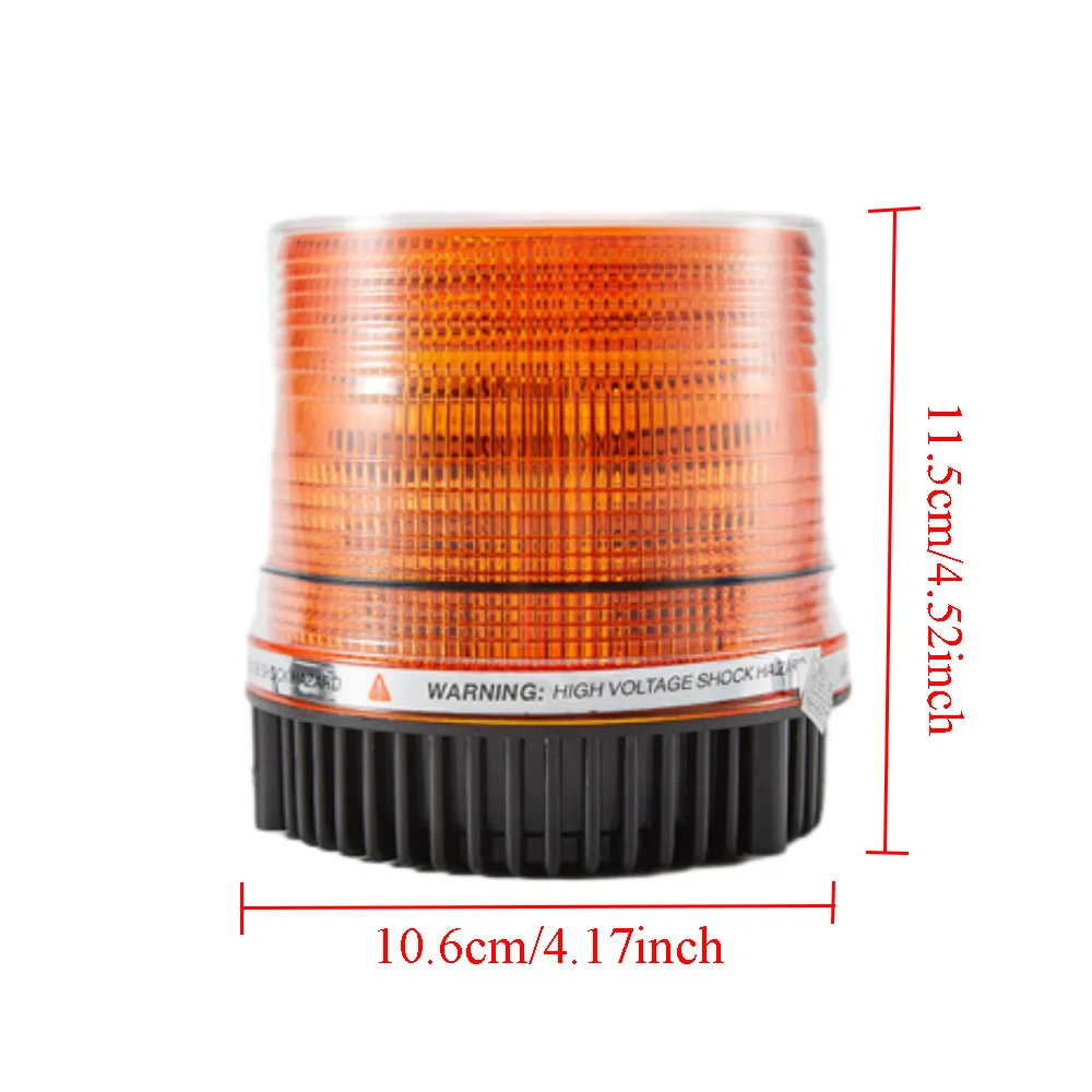 Car Magnetic Warning Light PC Amber Suitable For vehicles equipped with a 12 V DC to 24 V DC power system socket
