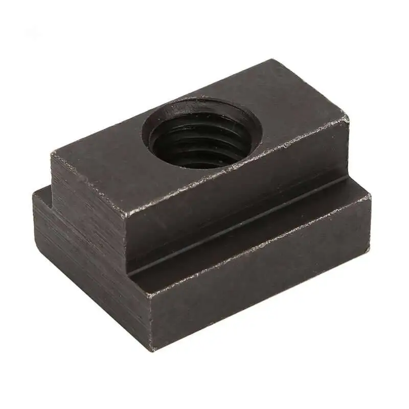 4 Black Oxidized T-Slot Nuts - Heavy-Duty Hammer Head Fasteners Sliding Nut Blocks Fully Threaded Shanks, M6/M8/M10 Sizes
