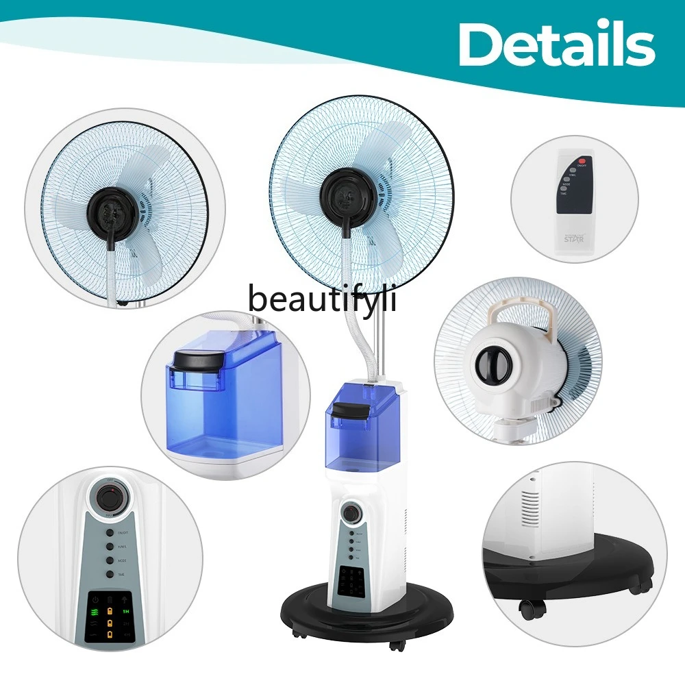 Exibir ventilador de pulverização recarregável de três velocidades