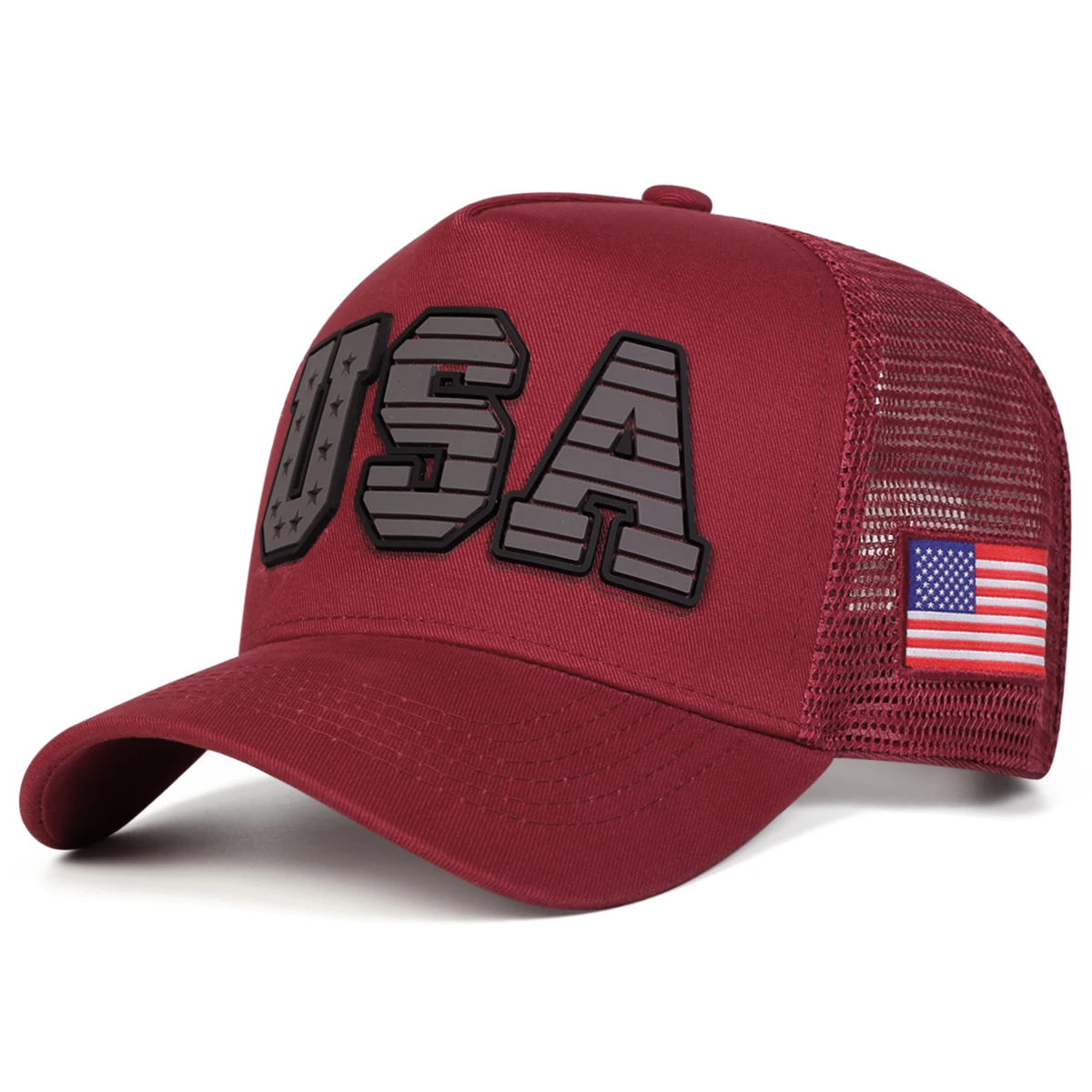 Unisex USA Brief Stickerei Baseball Net Caps Frühling und Sommer Outdoor Einstellbare Casual Hüte Sonnenschutz Hut Sport Kappe – Detail 6