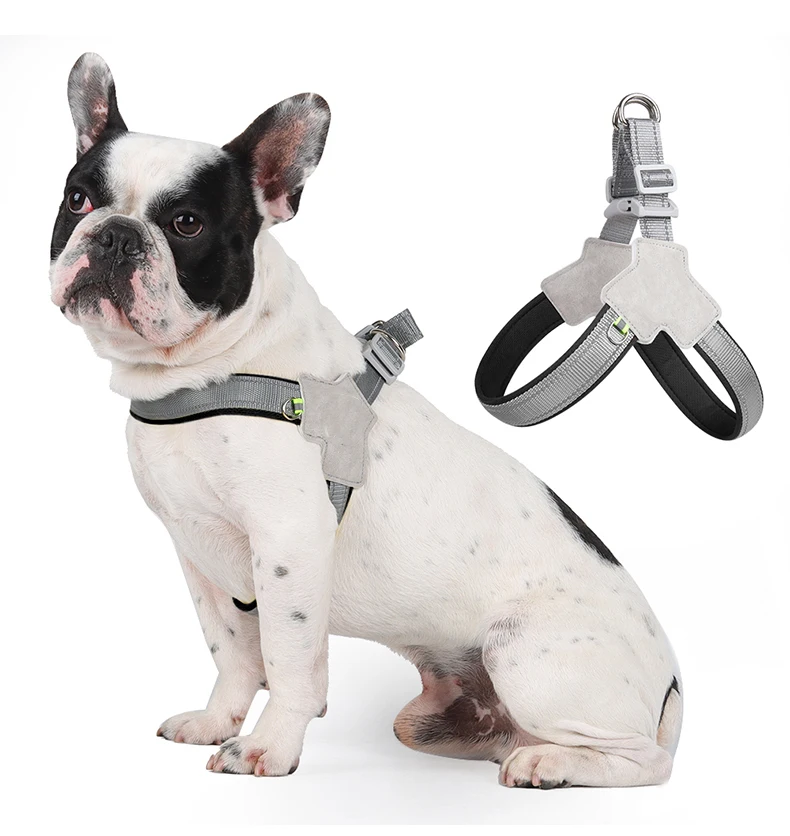 Dog Harness Puppy No Pull Breathable Mesh Saddle For Small Medium Dogs Cats Reflective French Bulldog Dachshund Pet Supplies