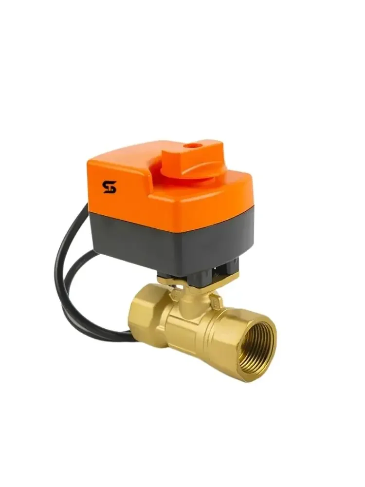 Hand automatic integrated electric ball valve micro waterproof three wire two control with manual threaded solenoid valve AC220