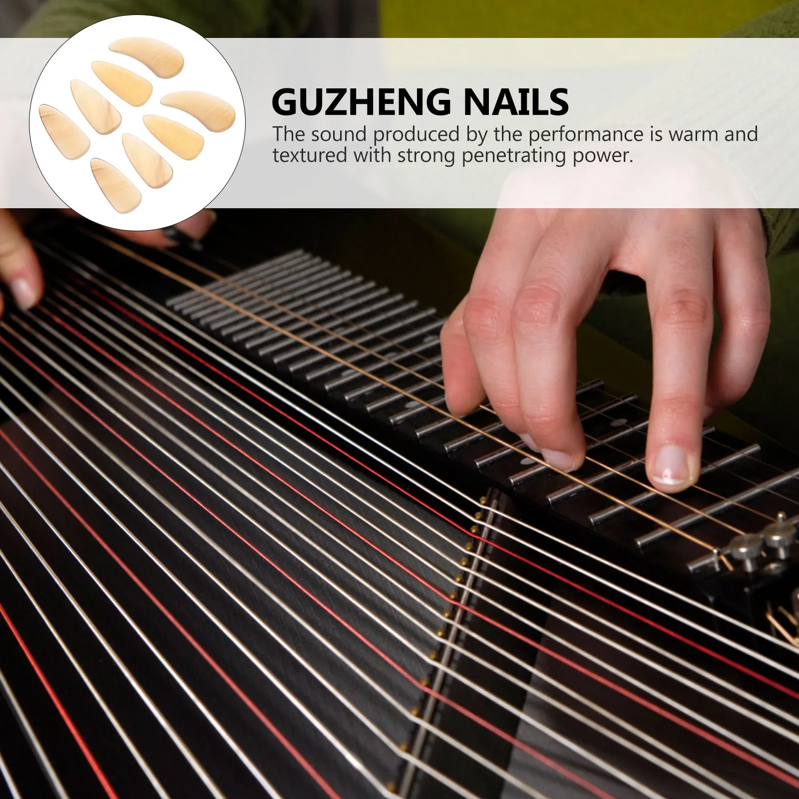 

8 Pcs Guzheng Nail Pieces False Nails Zither Protective Practice Fake Protection