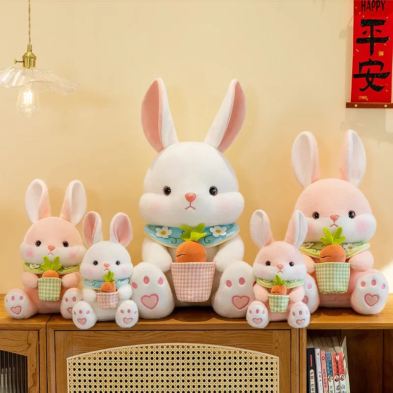 

Cute Rabbit Carrot Plush Toy White Rabbit Doll Soothing Plush Toy Daughter Birthday Gift m