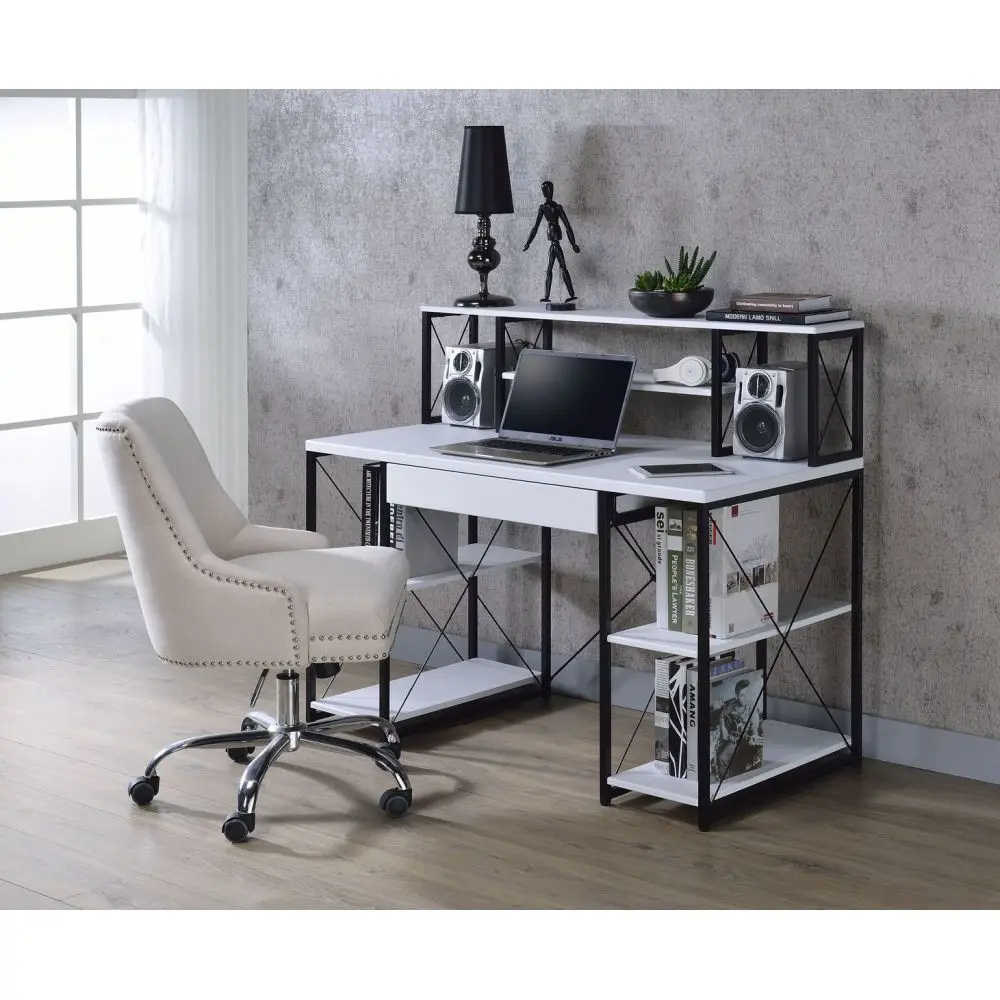 

ACME Amiel Desk White & Black