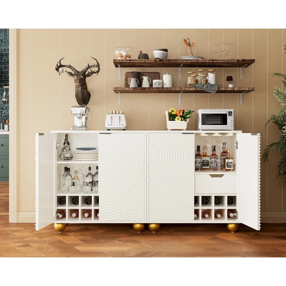 Szafka do przechowywania, bar do kawy, szafka dekoracyjna na alkohol 31,5 cala z miejscem na wino i uchwytem na kieliszki, nowoczesne szafki na wino i Si