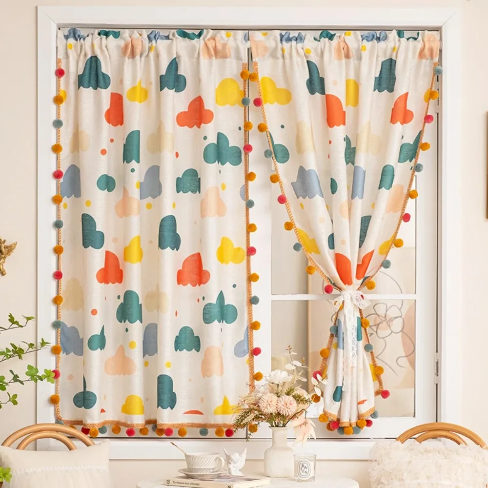 Curtains for Living Room Childrens Colorful Ball Transparent Window Blackout Thermal Insulated Custom Size