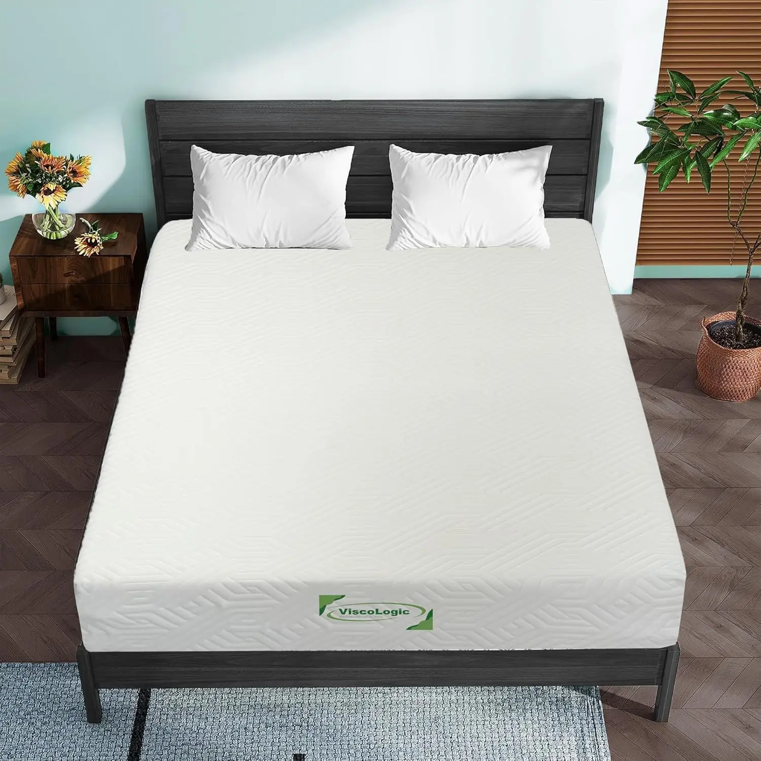 6 Inch Twin Mattress Gel Infused Cool Sleep & Pressure Relief, Medium Firm Mattress CertiPUR-US Certified, Bed in a Box High Den