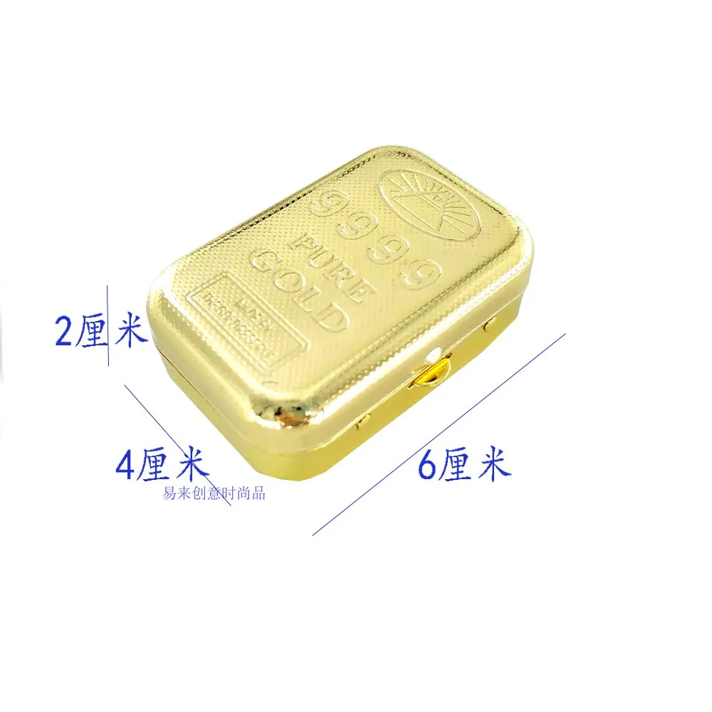Cute Ash Tray Pocket Gold Bar Shape Portable Ashtray Outdoor Small Ashtray Pocket Ashtray Outdoor Portable Ash Tray Sexy Ashtray
