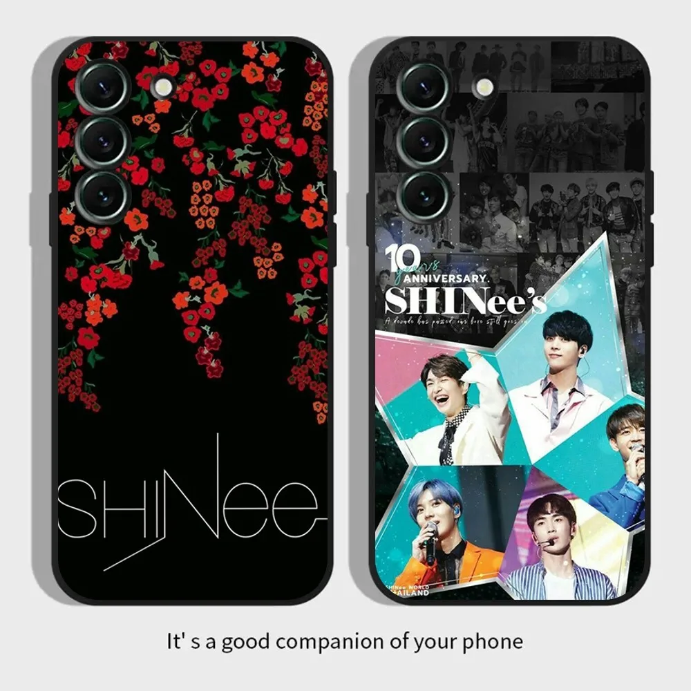 Funda de teléfono coreana Kpop s-shinee para SamsungS24,S23,S22,S21,S20 Ultra Pro S10,S30Plus,20 Ultra negro