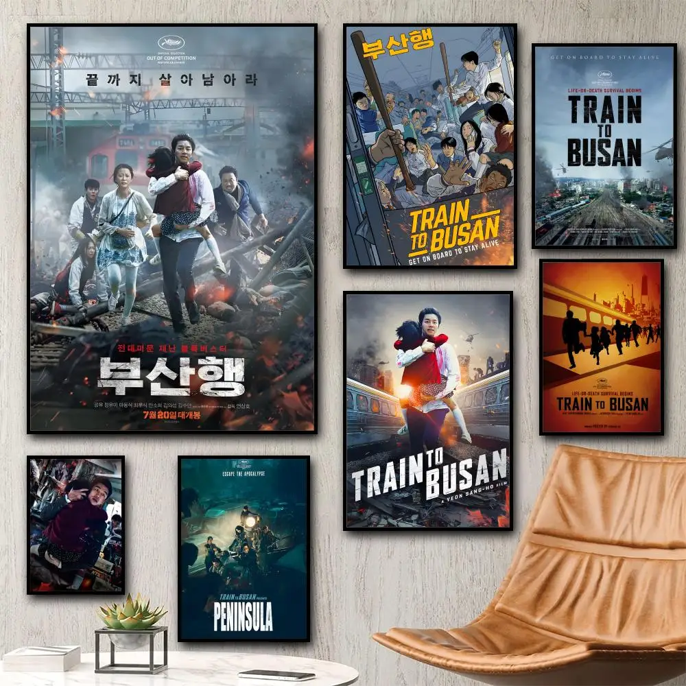 Film Tren do Busanu Obraz Kaligrafia HD Plakat na płótnie salon sypialnia bar estetyczna dekoracja
