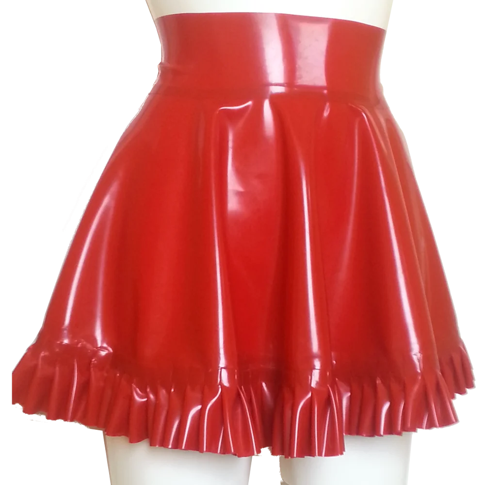 

Латексная юбка ручной работы, красное платье, женская одежда для вечеринок, клубная одежда, костюм для косплея