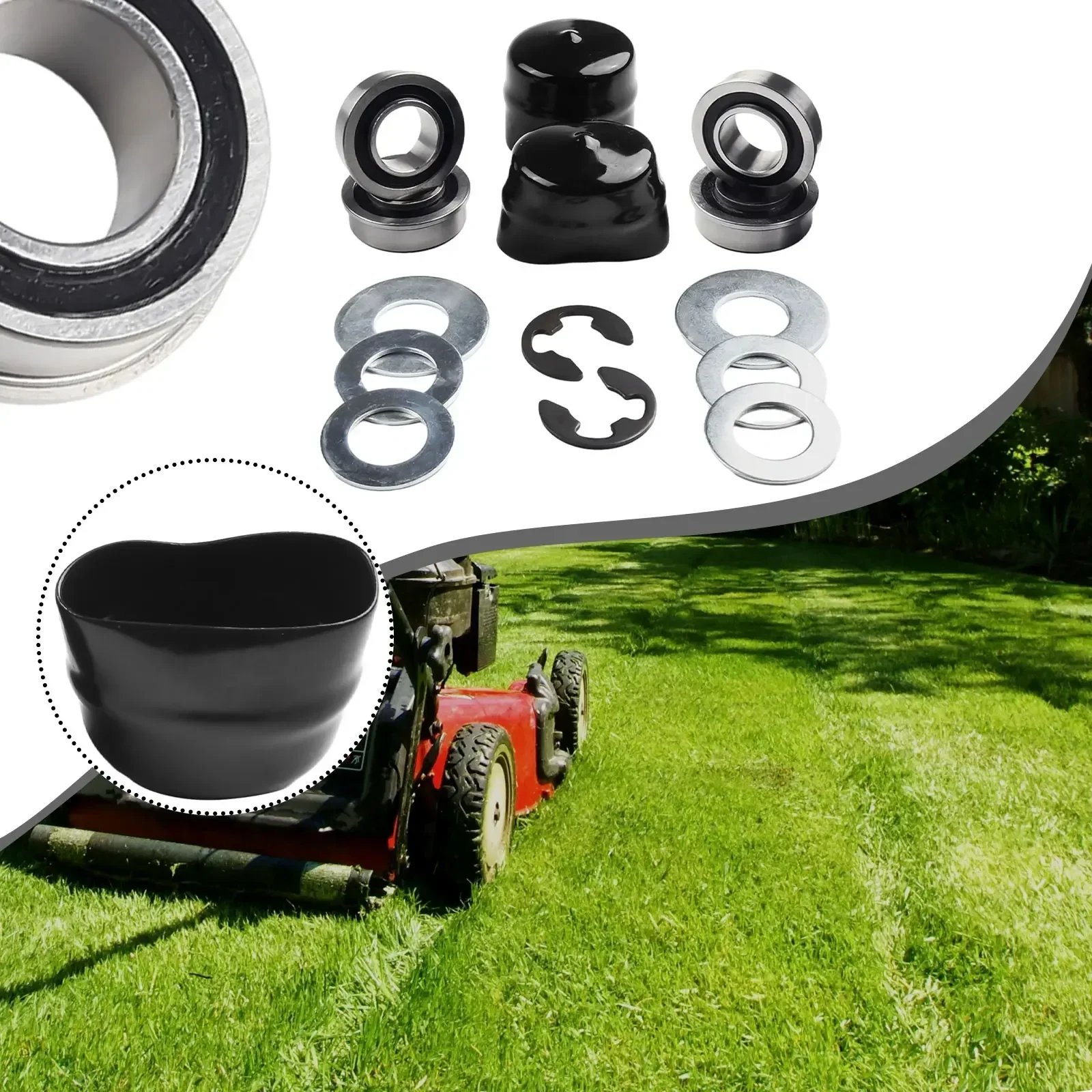 Front Wheel Bearing Hardware Kit For 532009040 9040H Front Wheel Bushing To Bearing Conversion Kit Lawn Mower Parts