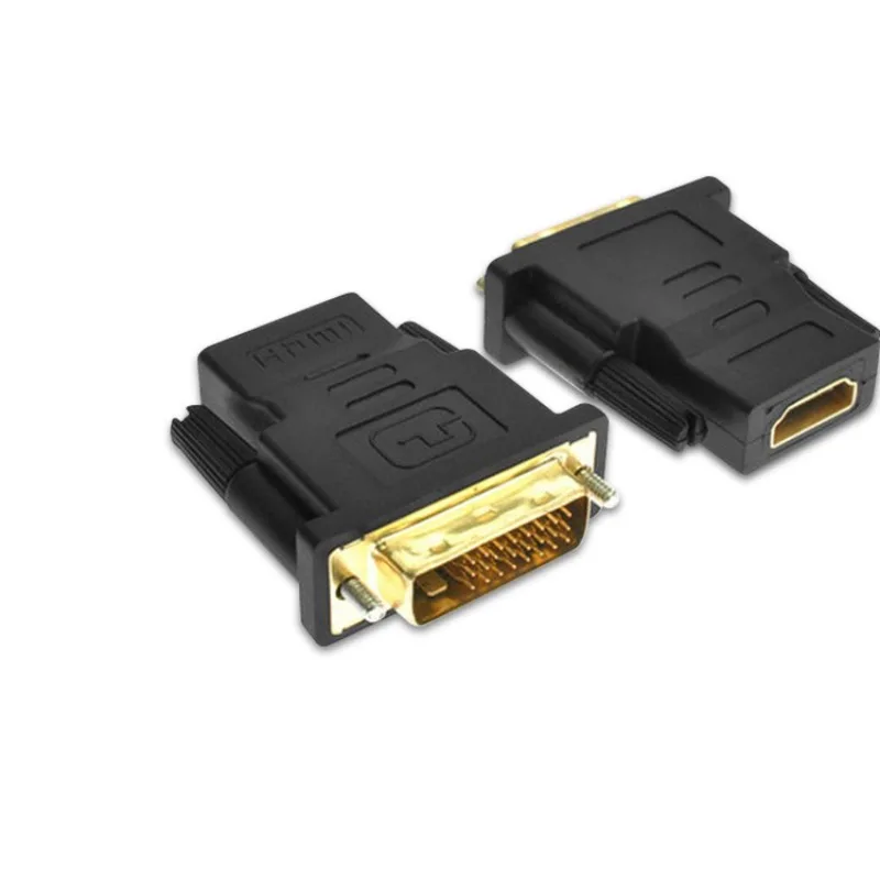 HDTV Bi-directional Connector Converter For PC Laptop TV Box 1080P DVI 24+1 To HDTV-Compatible Cable Adapter DVI Male To Female