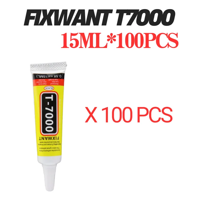 100 szt. 15ML T-7000 czarny kontakt komponenty elektroniczne klej klej do naprawy telefonu z precyzyjną końcówką aplikatora