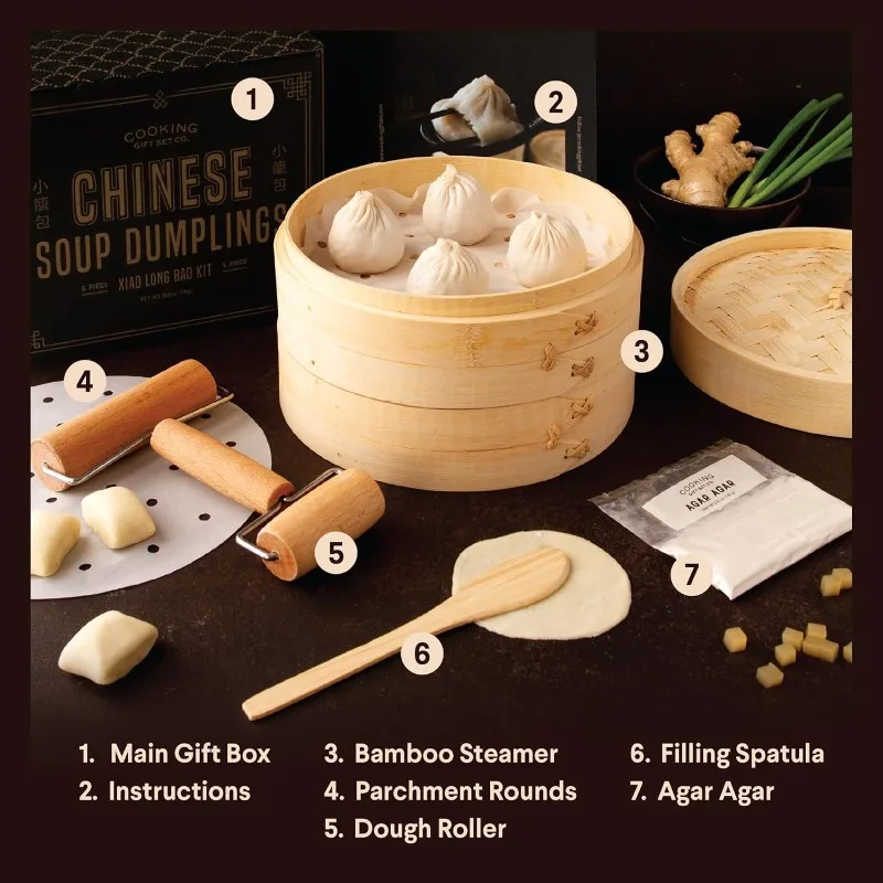 Original Chinese Soup Dumpling Kit  Unique Gifts for Cooks, Chef Gifts for Friends, & Cooking Gifts for Sister or Brother  Food