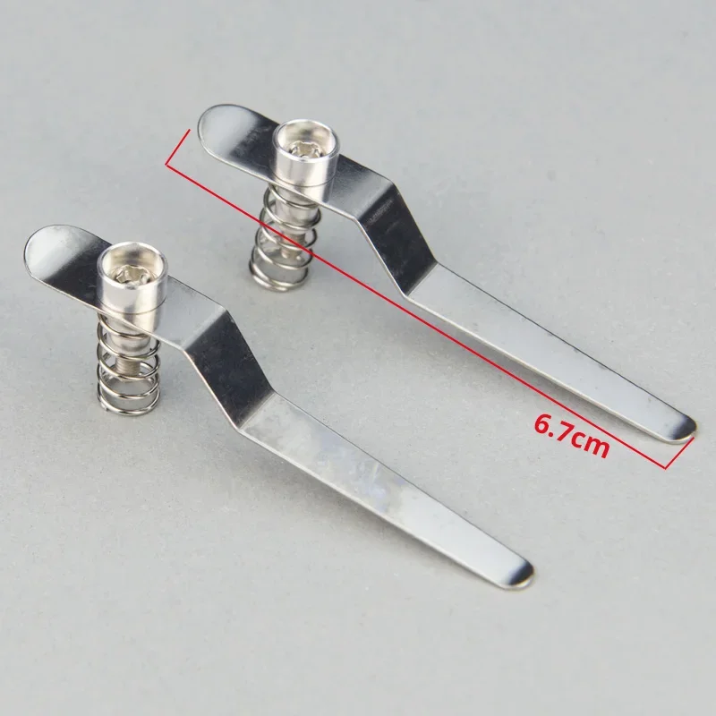 2pcs Biological Stereo Microscope Working Stage Specimen Presser Slice Clips Stainless Steel 5.5cm 6.7cm 7.4cm 8.2cm