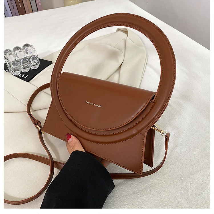 Trendy Designer Handbags For Women Pu Leather Top-handle Bags Fashion Luxury Ladies Simple Crossbody Shoulder Bag 7 Colours