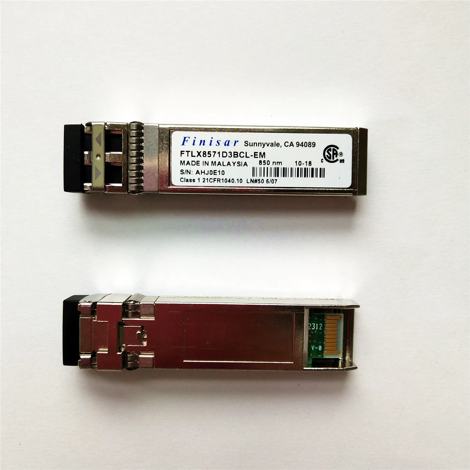 Finisar SFP SR 10G 트랜시버/FTLX8571D3BCL-EM/850nm 10G 파이버 모듈, Sfp +/SFP 10GB 모듈 스위치