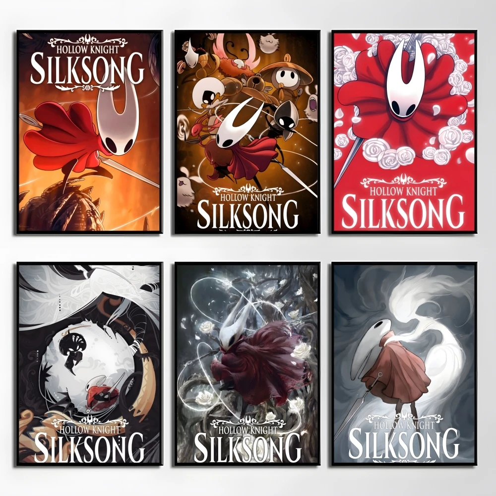 

Game H-Hollow Knight Silksong Poster Elegant And Affordable Wall Art Stickers For Dormitory Living Room And Bedroom Spaces