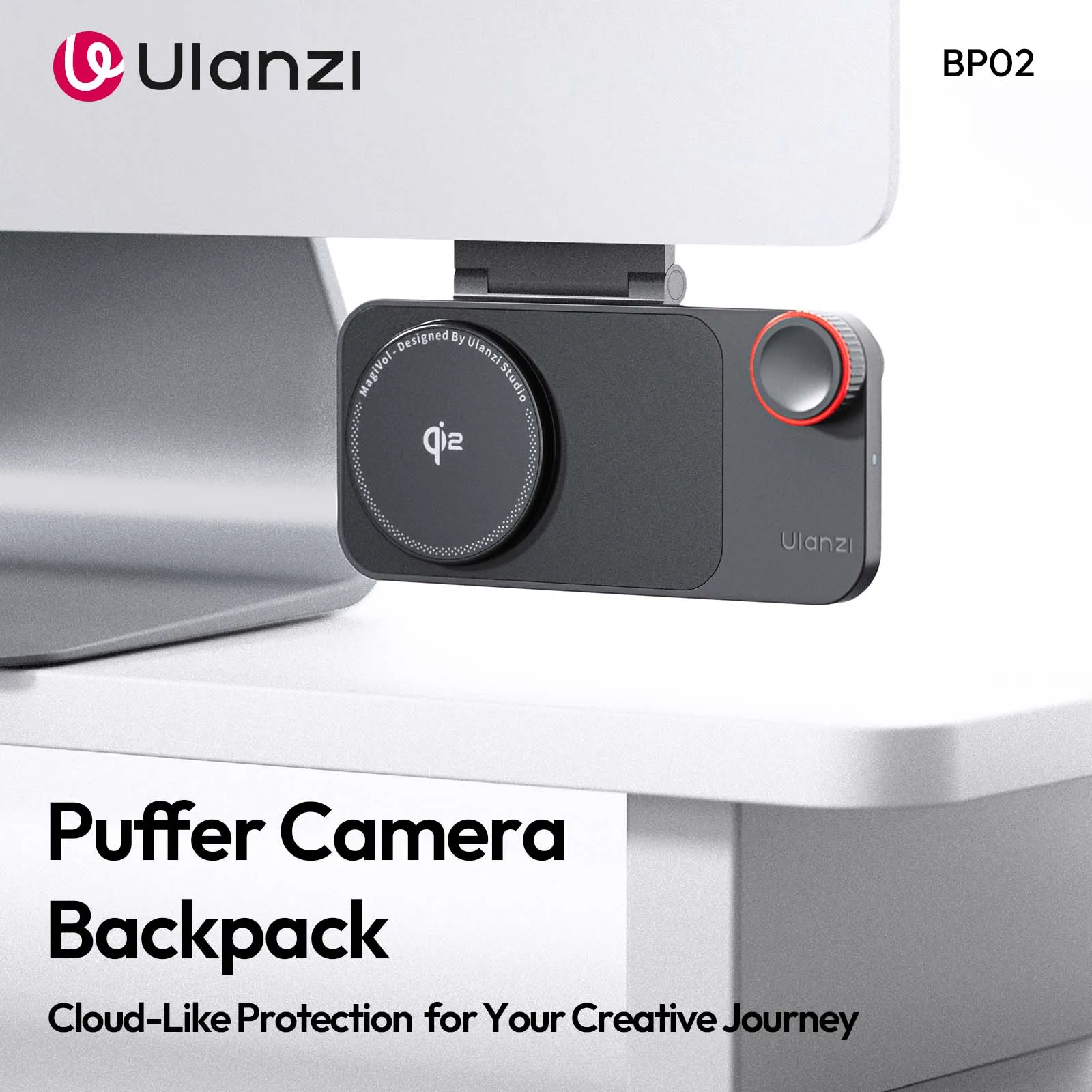 Ulanzi CW15 ワイヤレス充電器 Qi2 15W急速充電 スタンドバイ対応 マルチメディア スマートダイヤルコントロール スタジオ用 瞬間磁気スナップ