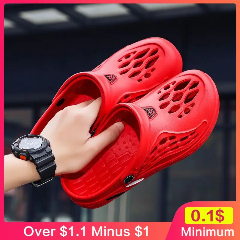 

Unisex beach hole shoes EVA non-slip shock absorption casual sandals breathable comfortable slippers for outdoor swimming pools