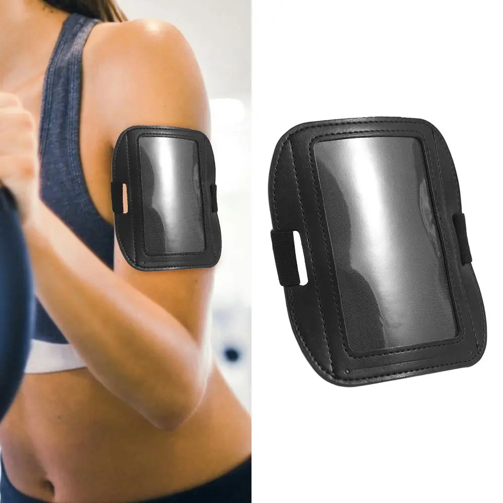 Elastic Band Arm Badge Holder Elastic Adjustable ID Card Holder Black Waterproof Armband ID Card Case Men/Women