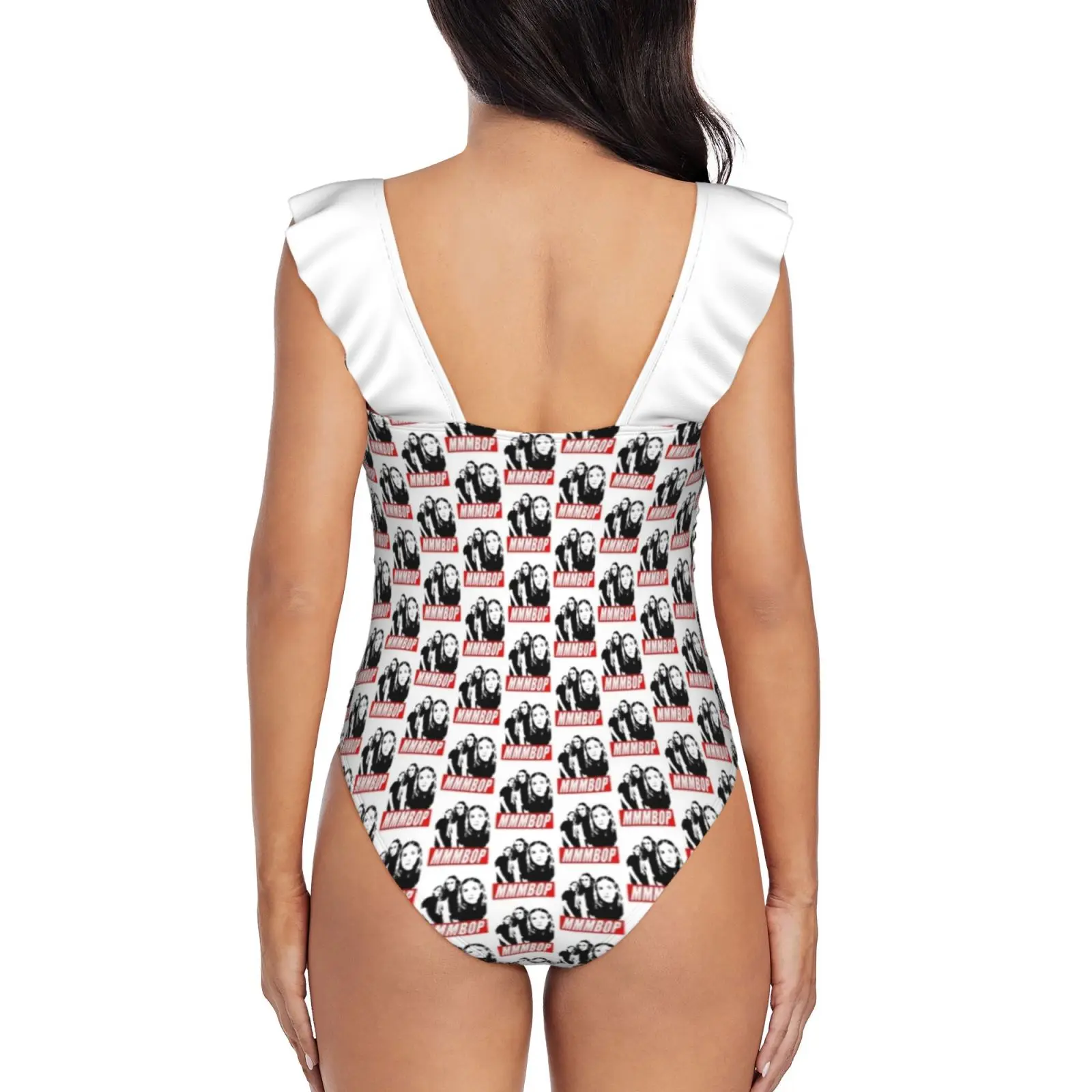 Mmmbop!!! Sexy Ruffle Print Swimwear Women One Piece Swimsuit Female Monokini Bathing Suit Hanson Mmmbop Mmm Bop Pop Classic