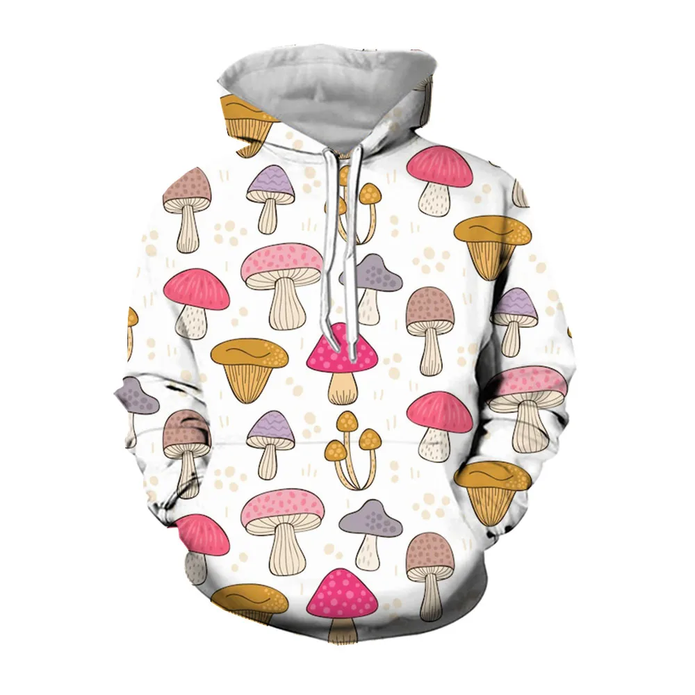 

Jumeast 3D Mushroom Flower Printed Cottagecore Men Streetwear Hoodies Long Sleeve Hoody's Autumn Pullover Y2K Plant Graphic Tops