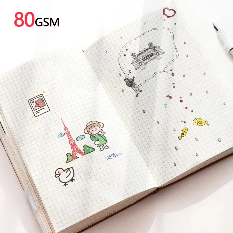 دفتر الشبكة A5 مجلات المسافرين اجتماع مكتب المدرسة سجل متقلب ورقة المفكرة كتيب جدول الأعمال #4