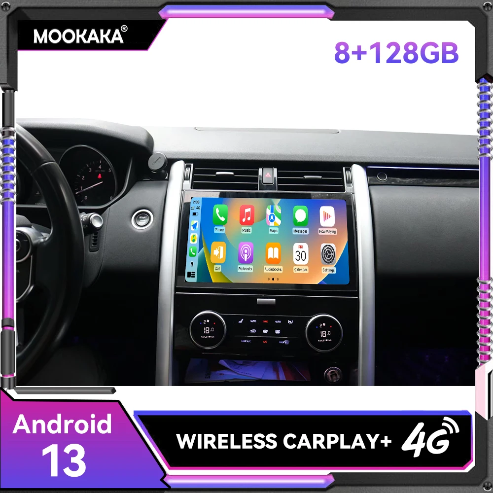 

13,3-дюймовый экран Android 14.0, автомобильное радио для Land Rover Discovery 5 2017-2021, обновленная автомобильная стереосистема, мультимедийный плеер, GPS-навигация