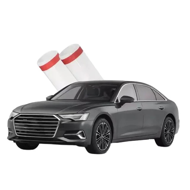 ราคาโรงงาน 7.5mil ฟิล์ม TPU โพลีแคปโพรแลคโตน 100% ใส ซ่อมแซมตัวเองได้ ป้องกันการเหลือง ฟิล์มหุ้มรถยนต์แบบด้านซาติน TPU PPF สำหรับรถยนต์