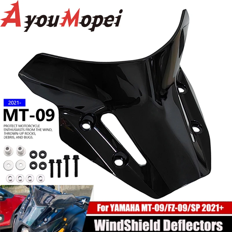 

Motorcycle New Windshield Windscreen Wind Shield Deflectors Accessories Fit For YAMAHA MT-09/SP/FZ-09 MT09 MT 09 2021-2024